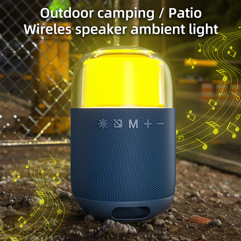 YL-708 Outdoor speaker with ambient RGB light built-in micro and rechargeable