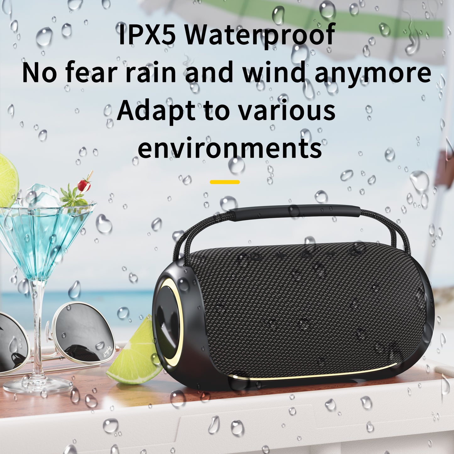YL-620 Portable outdoor speaker IPX5 TWS Stereo sound free shipping