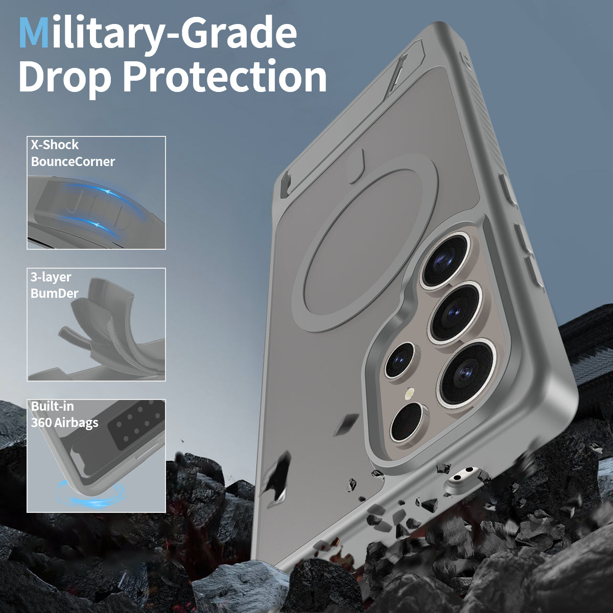 A waterproof phone case black | brands | For Samsung s25 ultra
