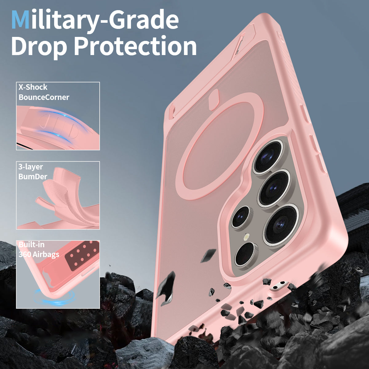 A waterproof phone case black | brands | For Samsung s25 ultra