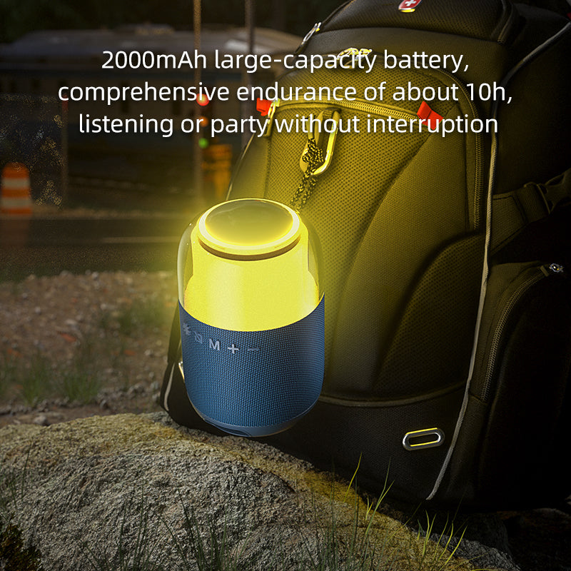 YL-708 Outdoor speaker with ambient RGB light built-in micro and rechargeable