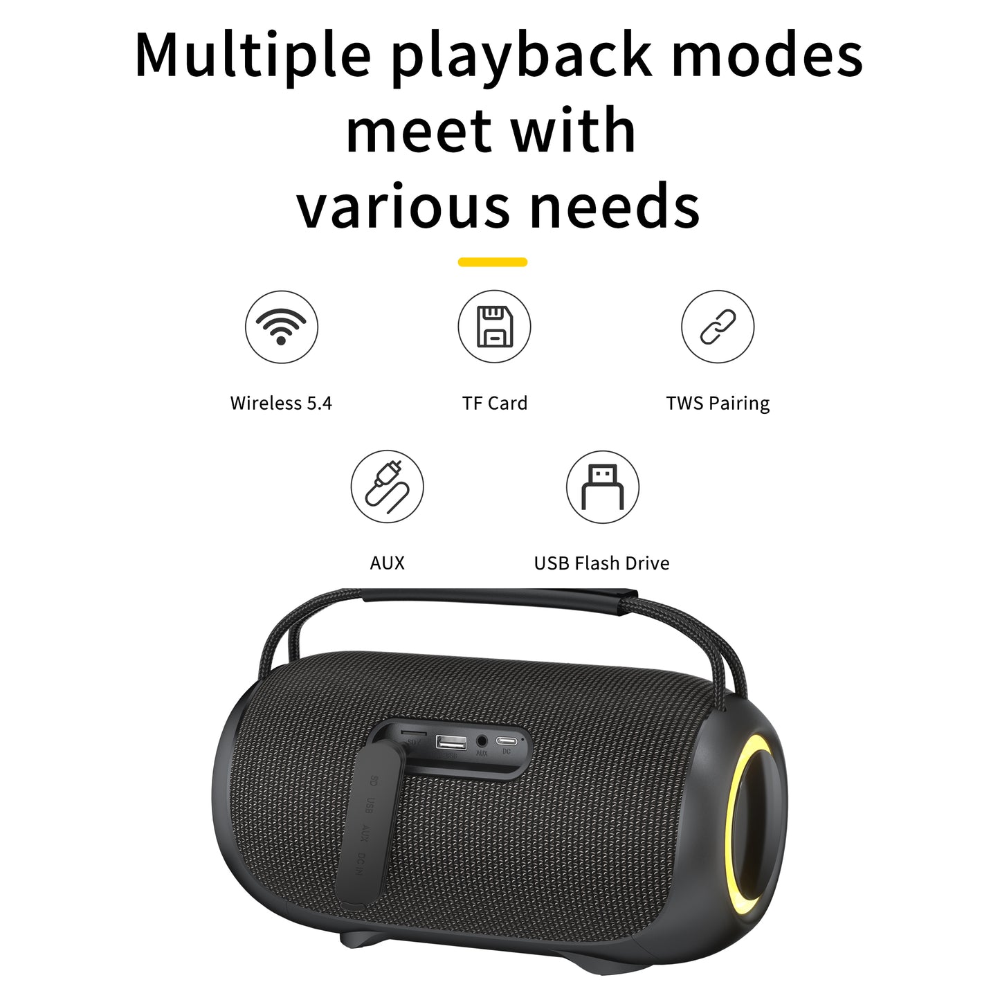 YL-620 Portable outdoor speaker IPX5 TWS Stereo sound free shipping