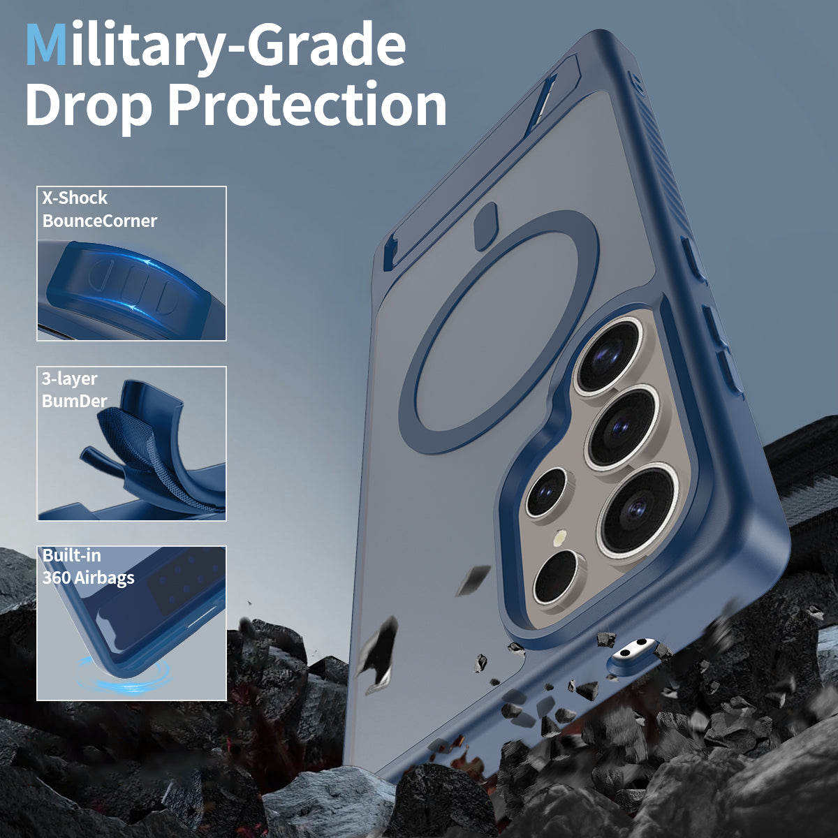 A waterproof phone case black | brands | For Samsung s25 ultra