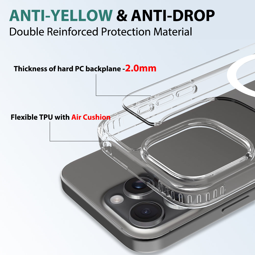 2.0mm Scratch-resistant magnetic phone case | for iphone 16/15/14/13/12/11