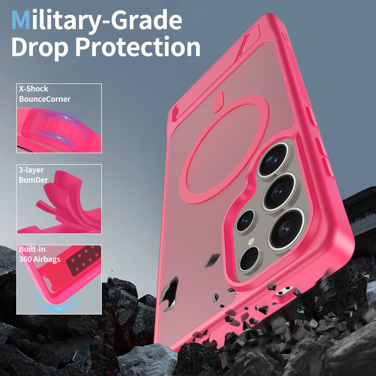 A waterproof phone case black | brands | For Samsung s25 ultra