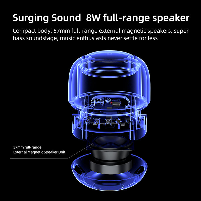 YL-708 Outdoor speaker with ambient RGB light built-in micro and rechargeable